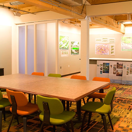 Offices within the historic Kirk Stieff Building were developed into modern office space. 