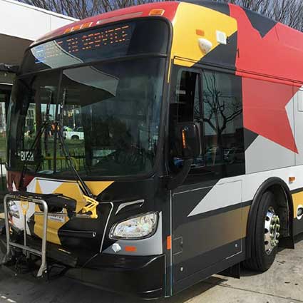 Bus closeup