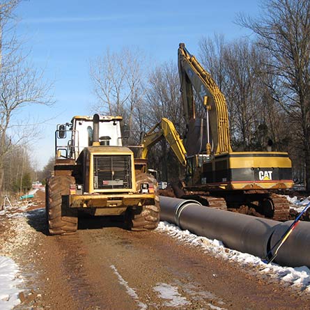 Construction in Cub Run Wetland