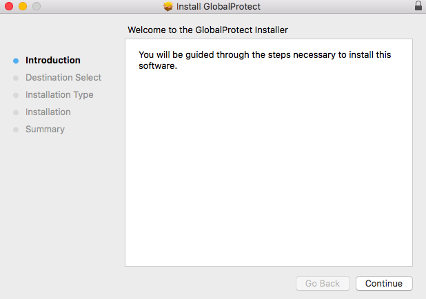 GlobalProtect Mac Installer Intro