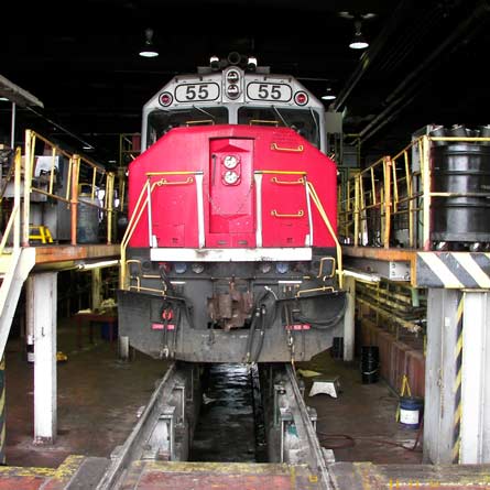 Red Train in CSX Riverside Yard