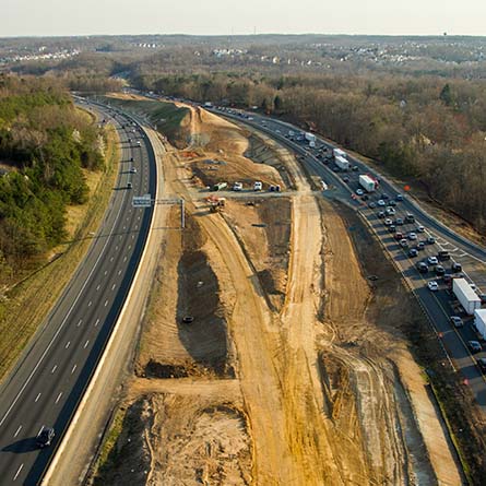 Aerial construction view- opposite direction