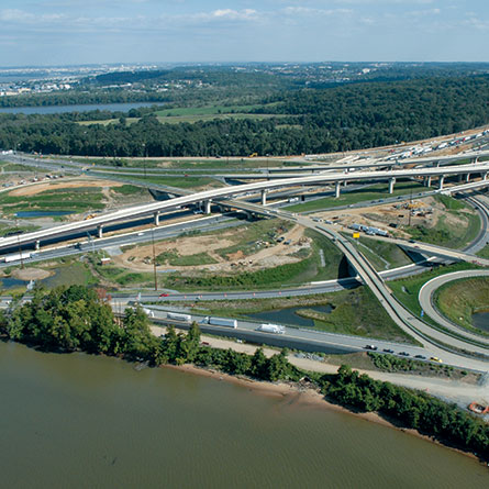 I-95/I-495/I-295 Interchange from Above - Alternate View